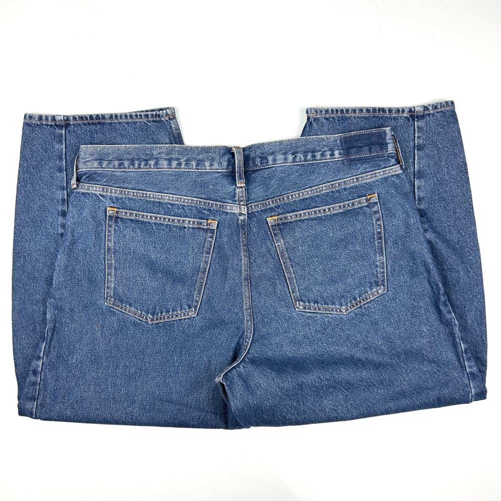 Abercrombie & Fitch The Barrel Jean Mid Rise Medium Wash Blue Denim 39 Short - Picture 8 of 9